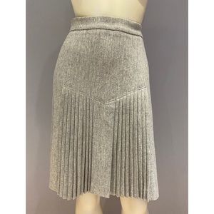 Club Monaco light grey wool pleated skirt